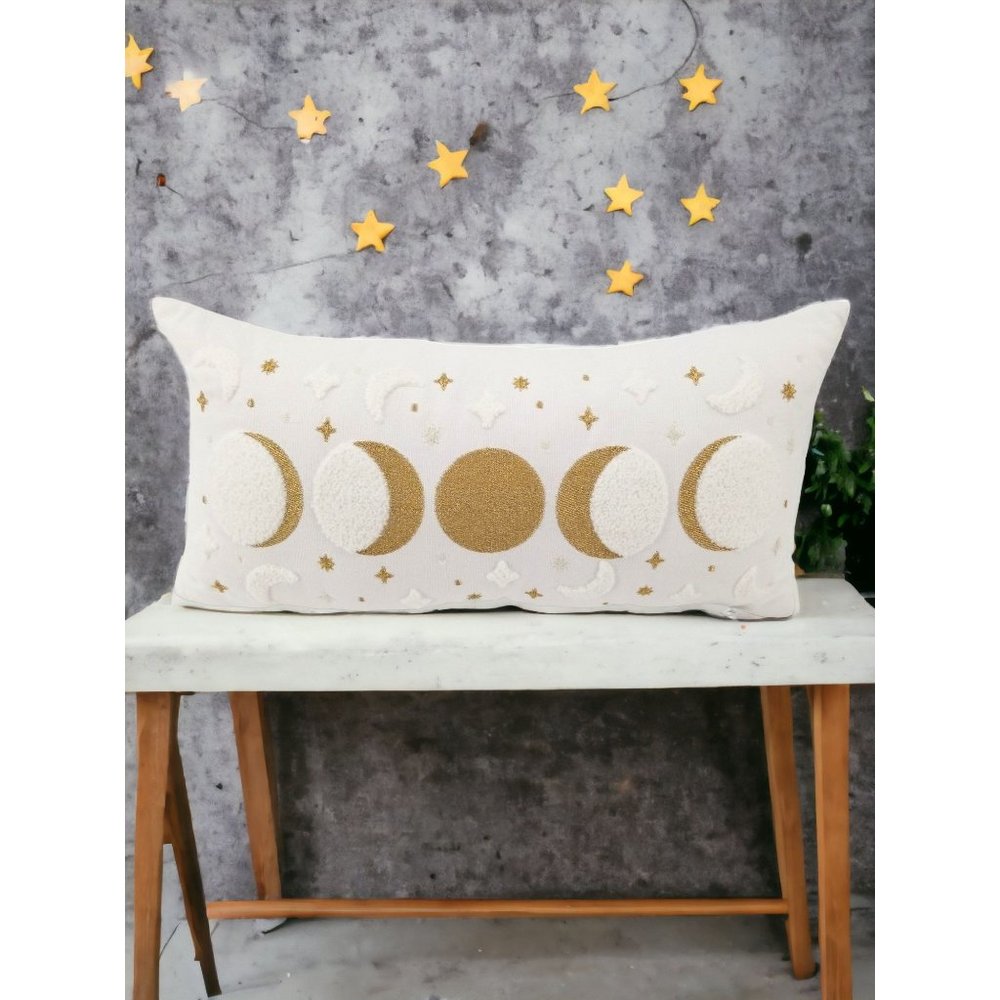 Martha Stewart Moon Phases Celestial Decorative Pillow 10" x 20"